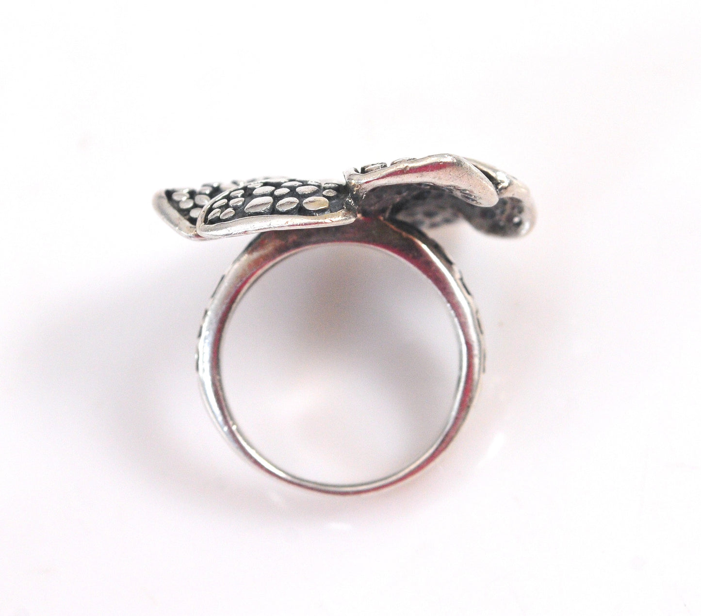 Large Sterling Silver Flower Ring