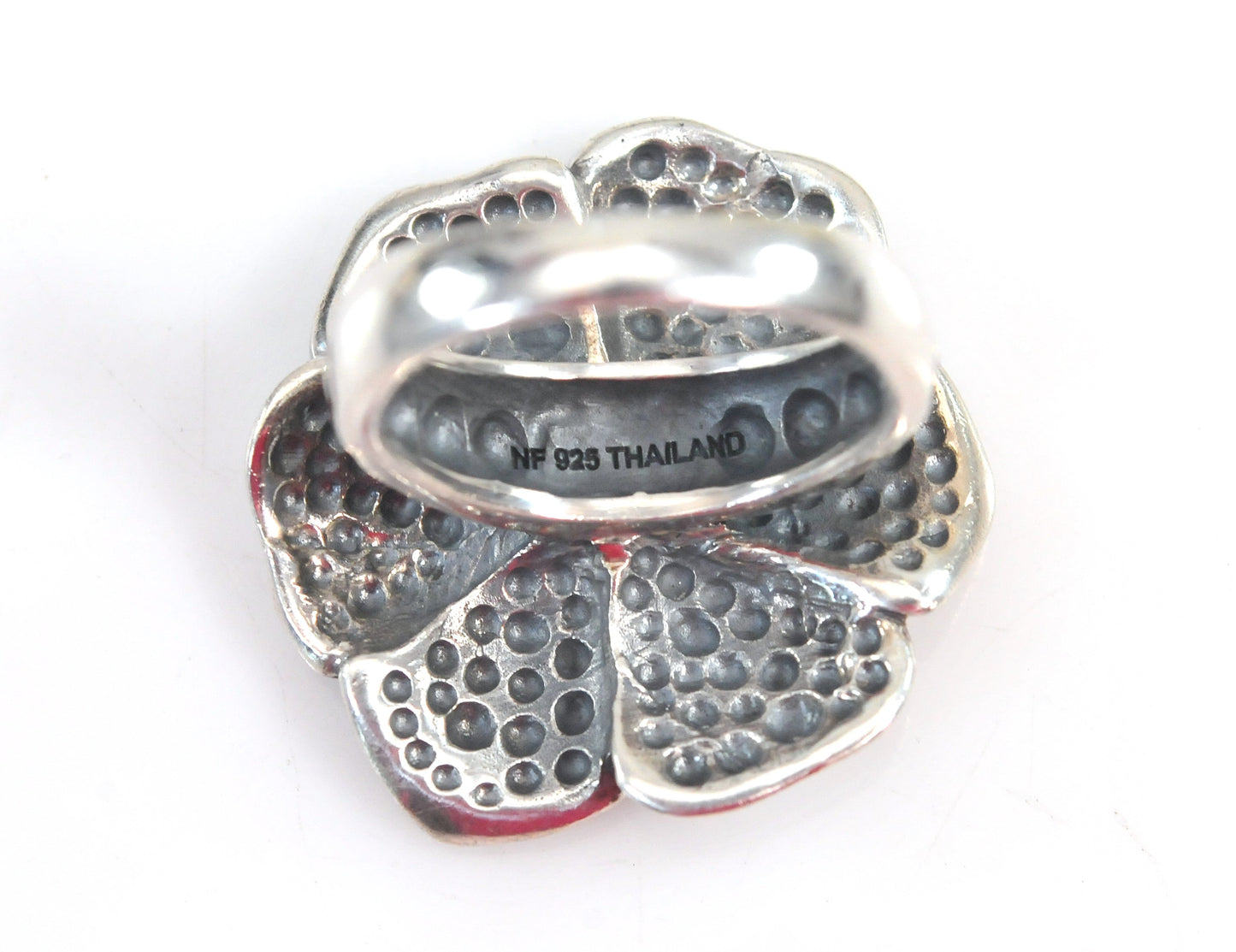Large Sterling Silver Flower Ring