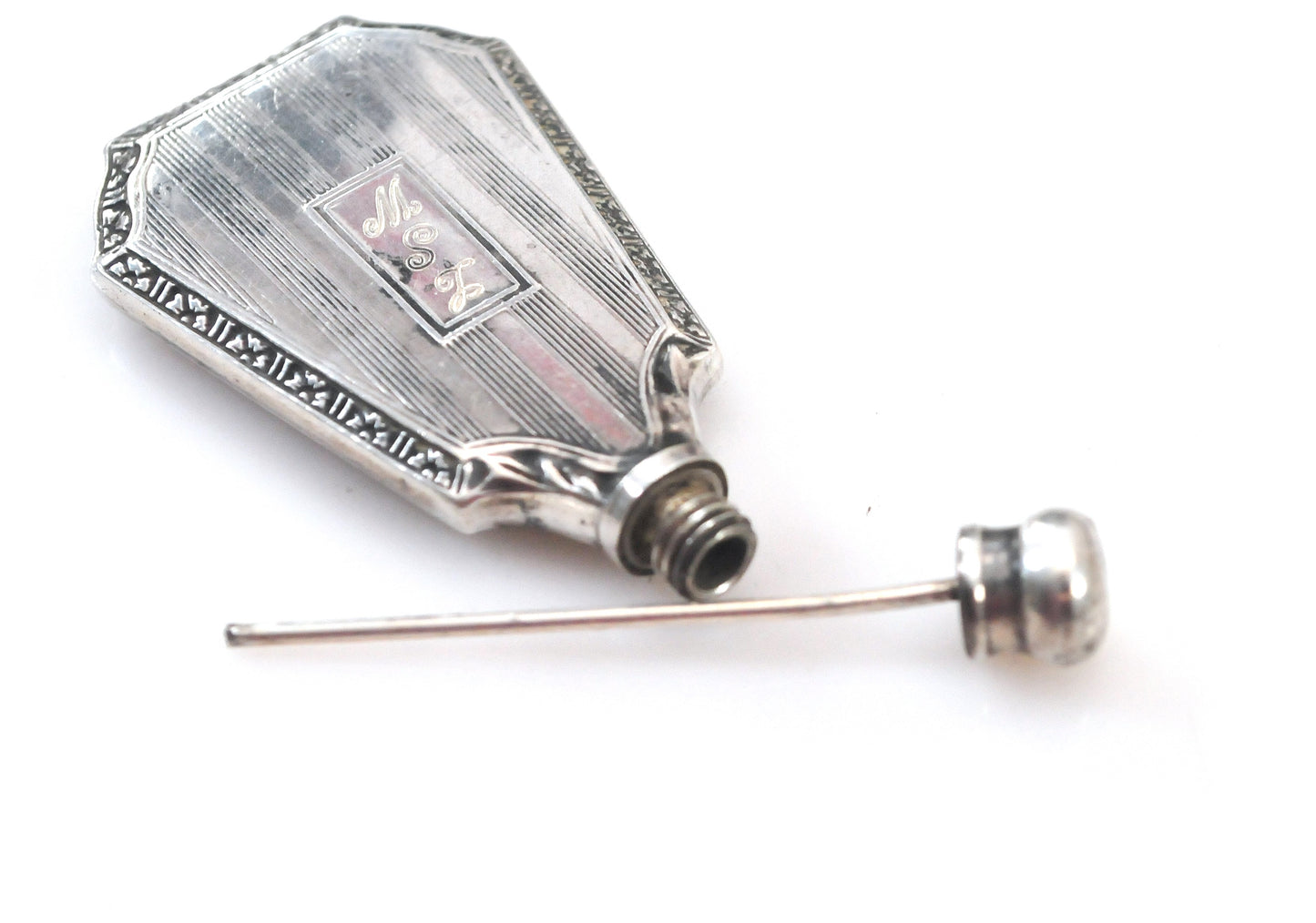 Art Deco Sterling Silver Perfume Bottle