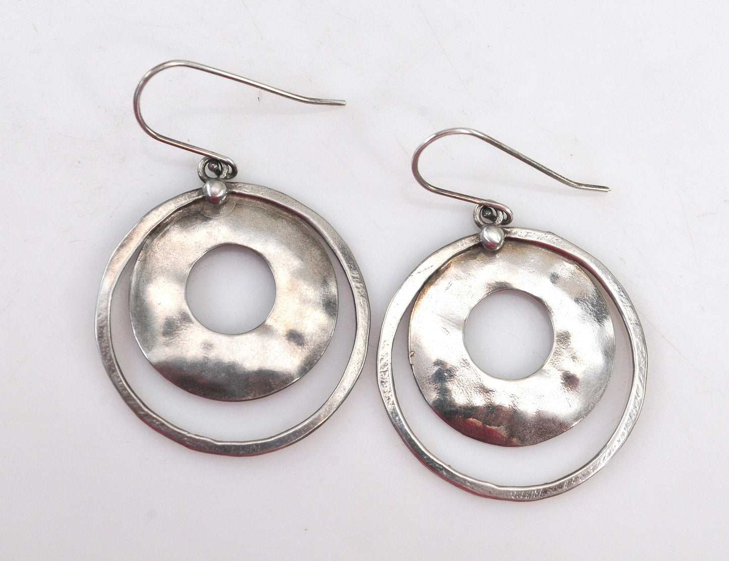 Silpada Sterling Silver Hammered Circle Earrings