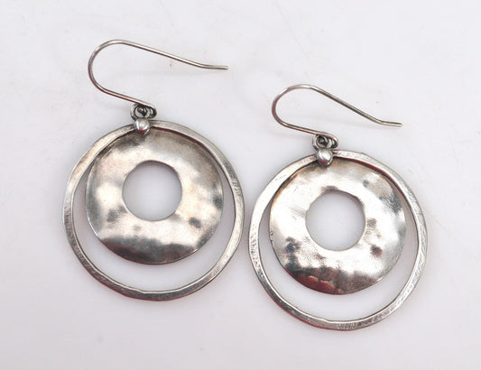 Silpada Sterling Silver Hammered Circle Earrings