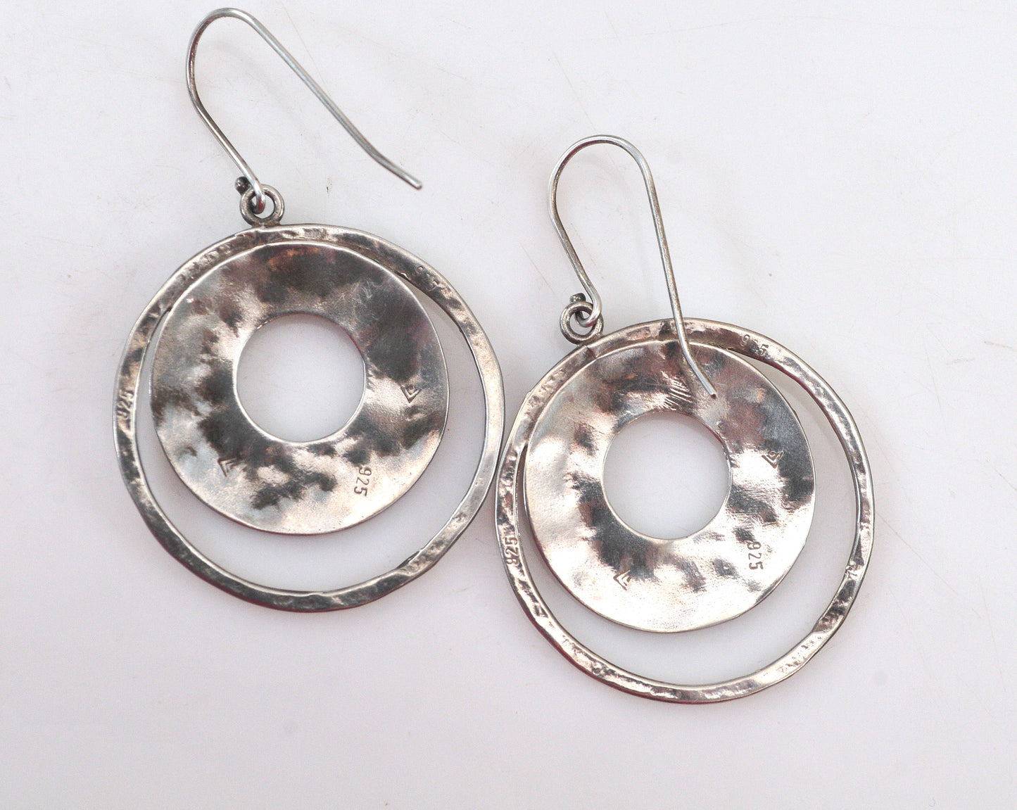 Silpada Sterling Silver Hammered Circle Earrings