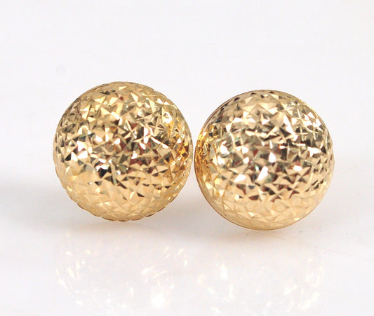 14K Gold Dome Stud Earrings