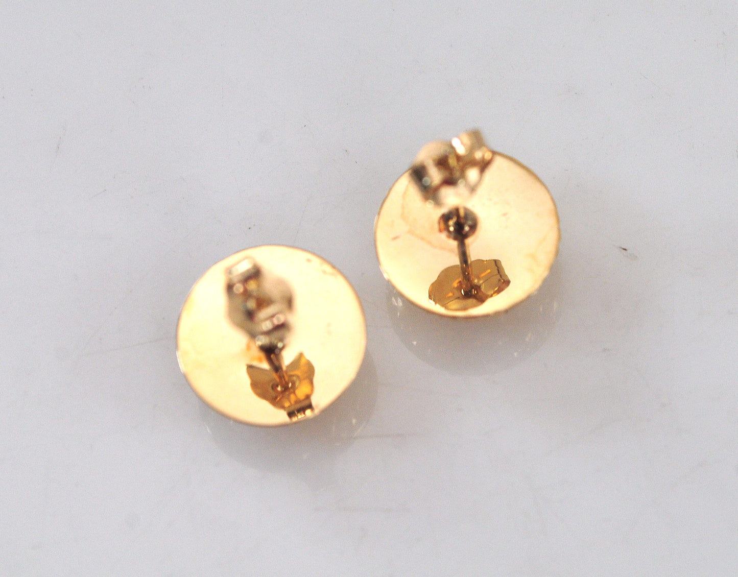 14K Gold Dome Stud Earrings