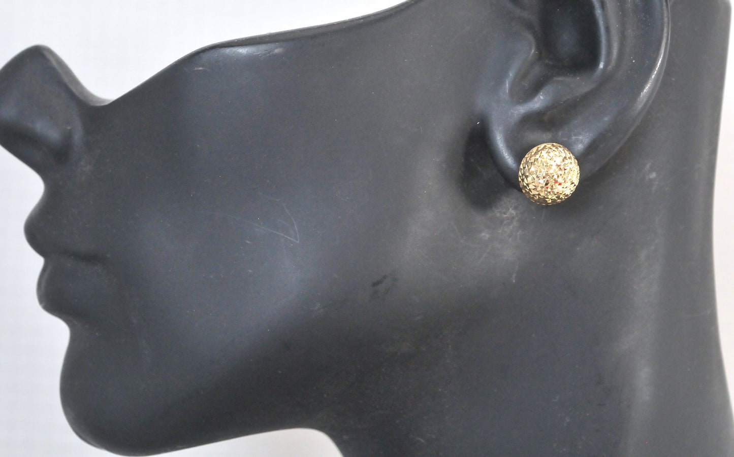14K Gold Dome Stud Earrings