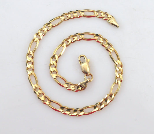 14K Gold Figaro Bracelet