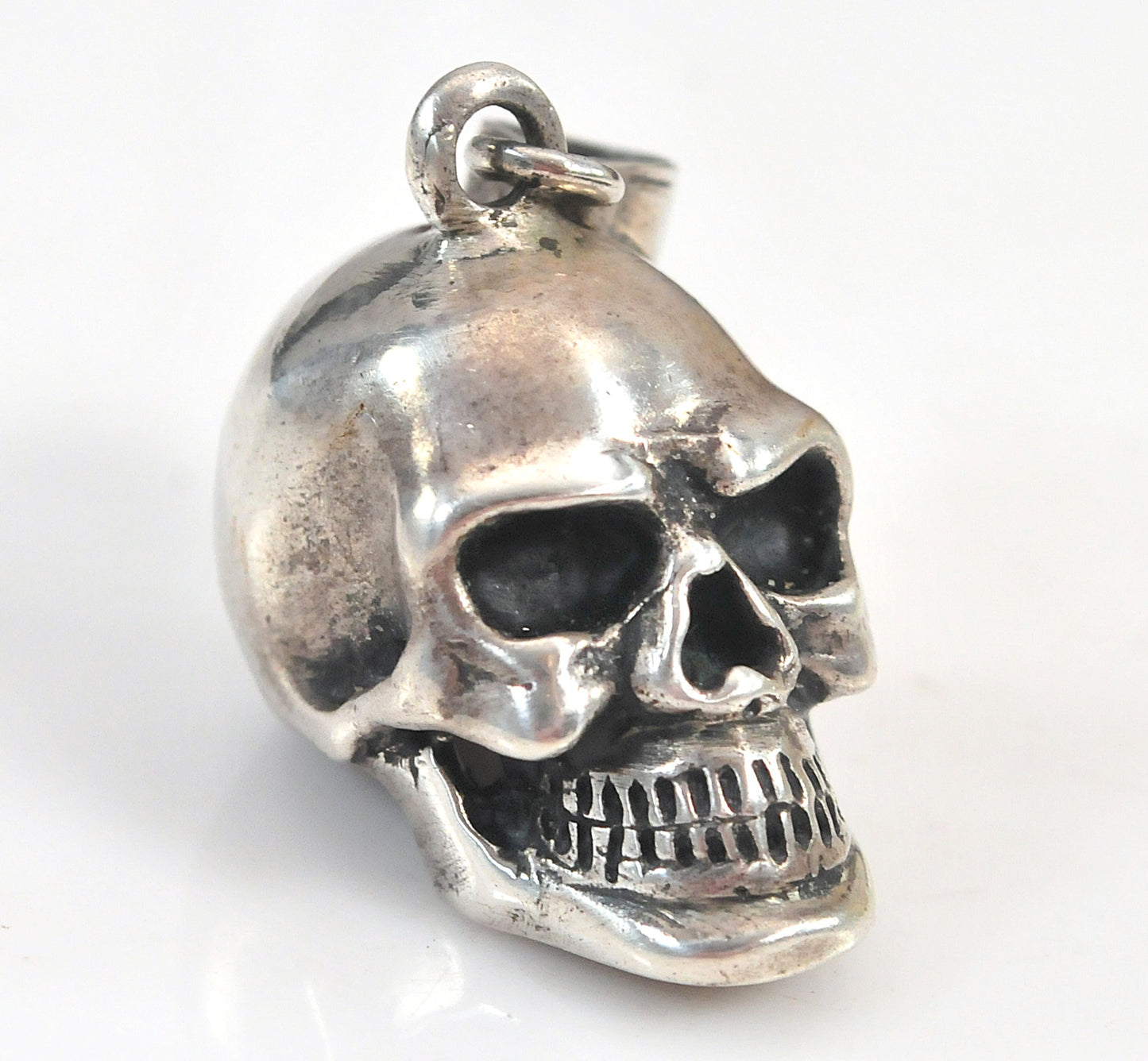 Large Sterling Silver Skull Pendant