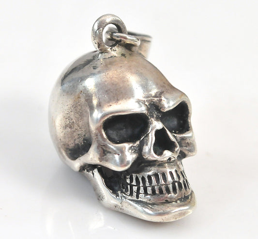 Large Sterling Silver Skull Pendant
