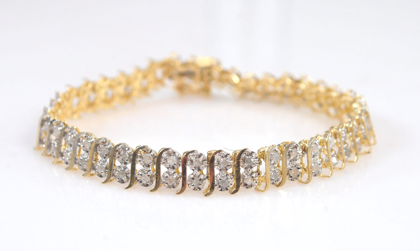 10K Gold Diamond Tennis Bracelet