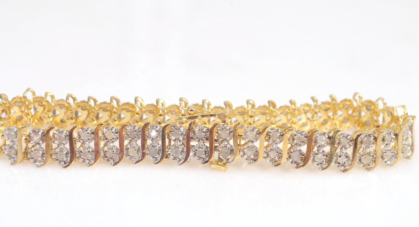 10K Gold Diamond Tennis Bracelet