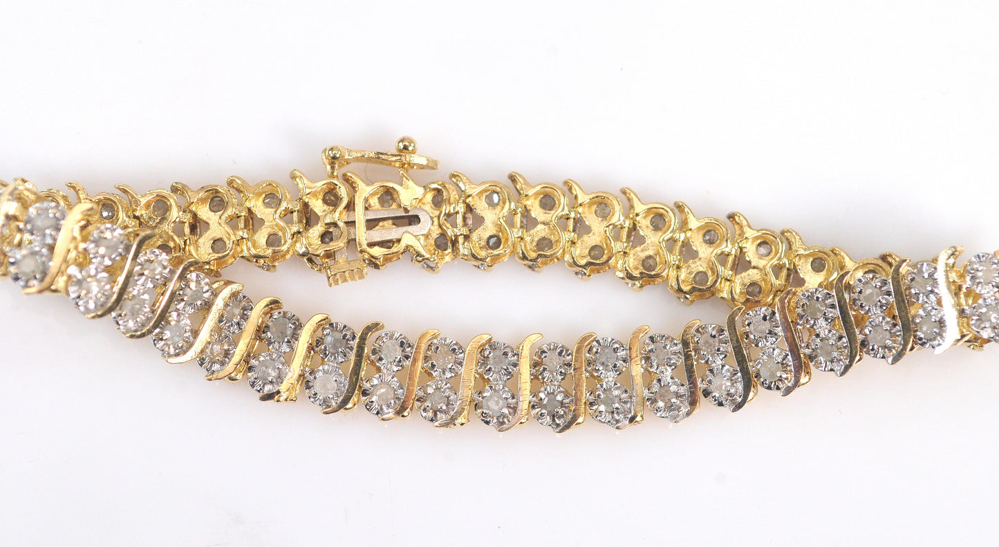 10K Gold Diamond Tennis Bracelet