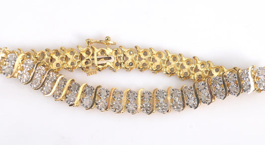 10K Gold Diamond Tennis Bracelet