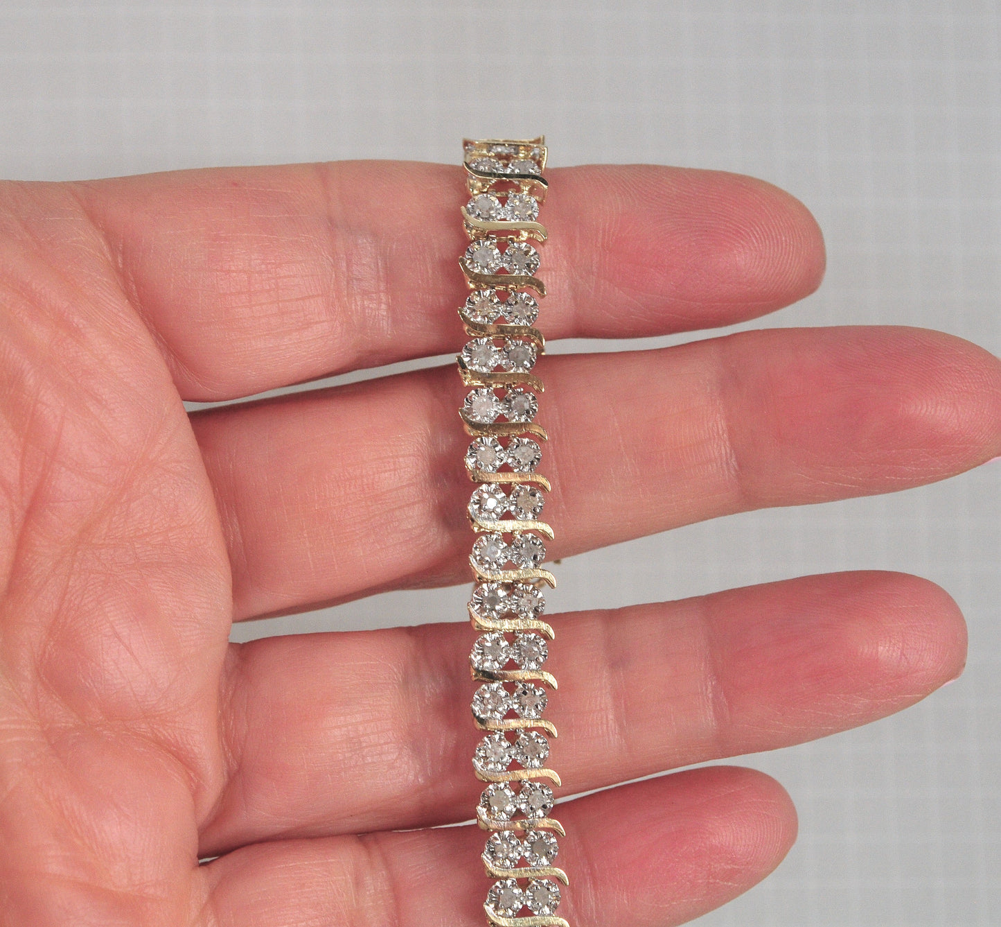 10K Gold Diamond Tennis Bracelet