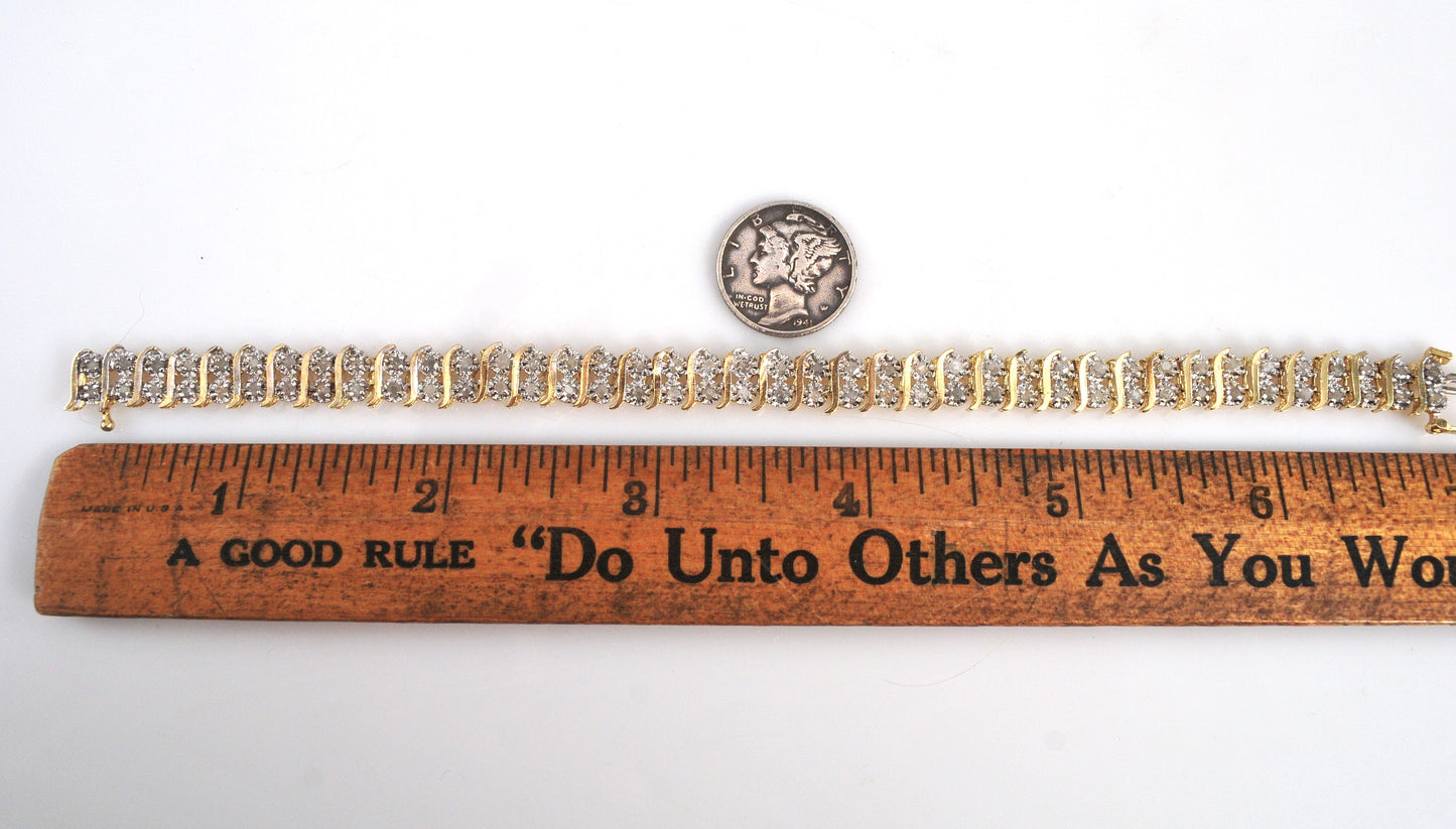 10K Gold Diamond Tennis Bracelet