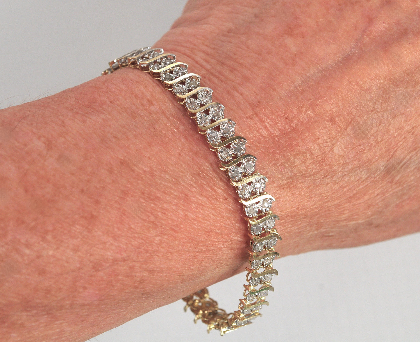 10K Gold Diamond Tennis Bracelet