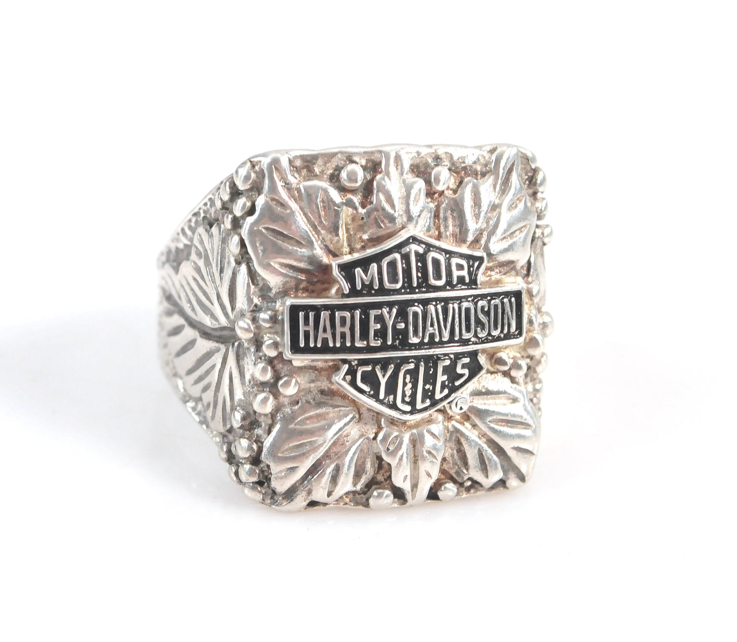 Vintage Signed Sterling Silver Harley Davidson Ring