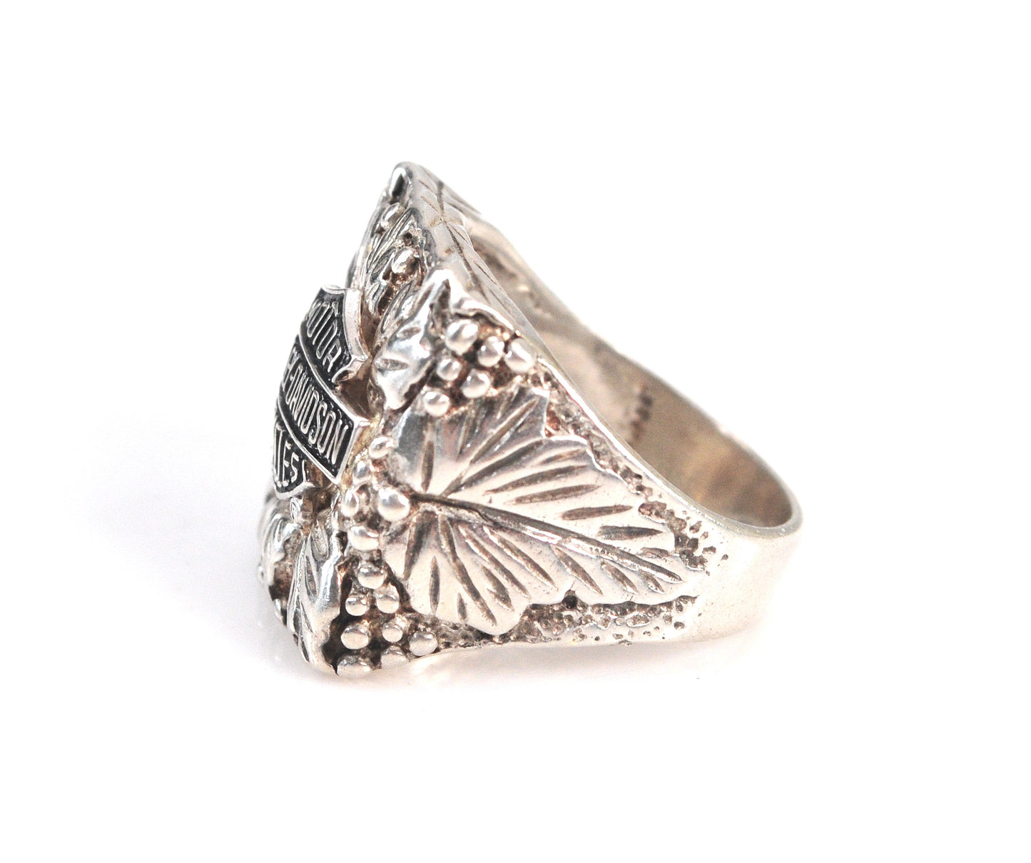Vintage Signed Sterling Silver Harley Davidson Ring