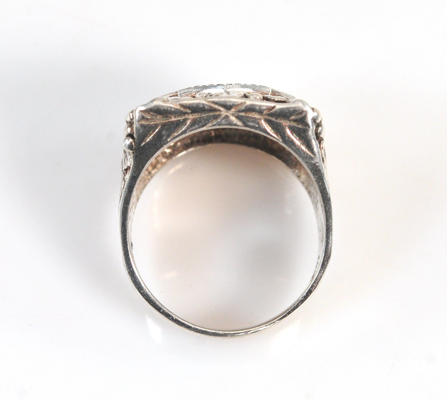 Vintage Signed Sterling Silver Harley Davidson Ring