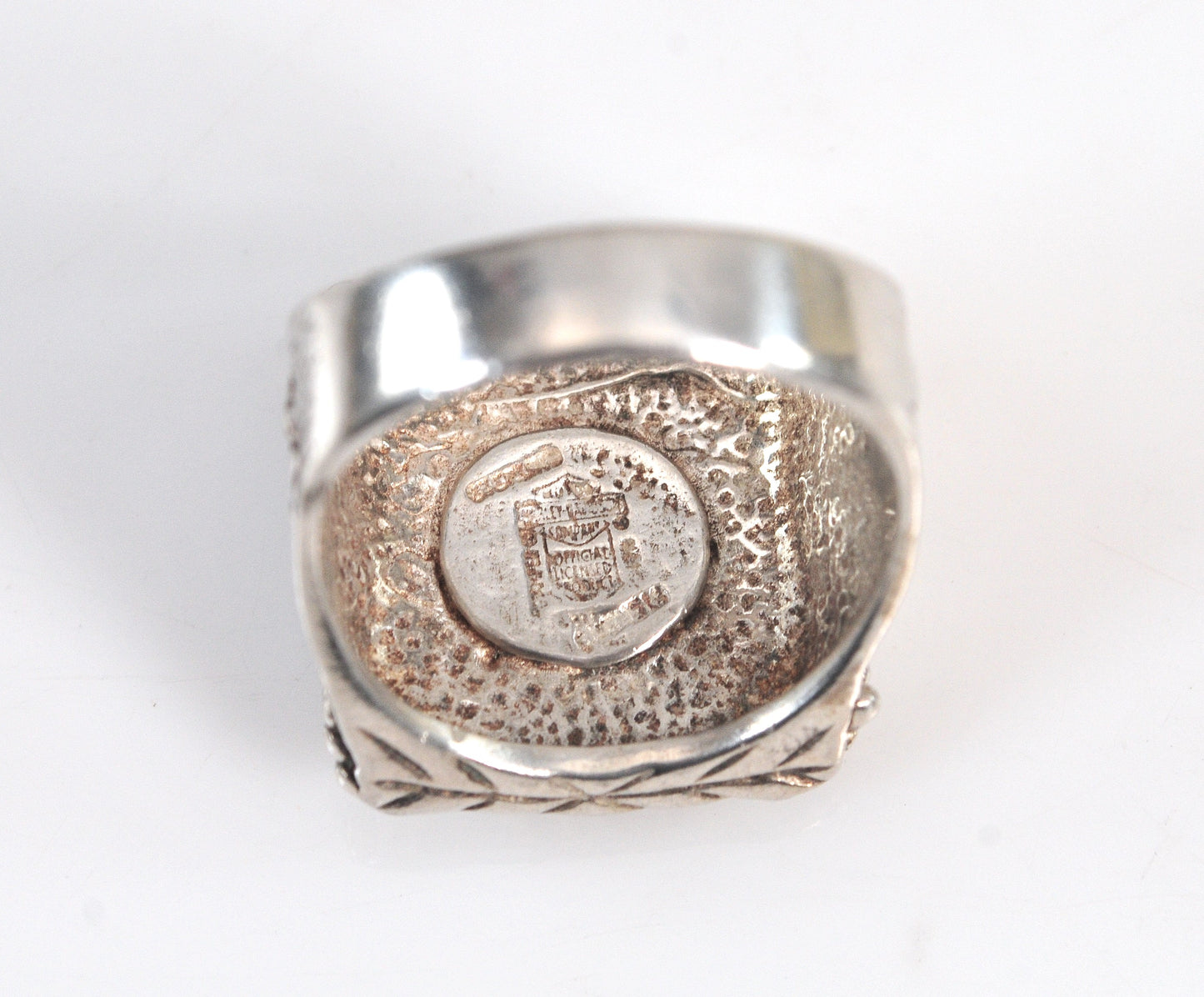 Vintage Signed Sterling Silver Harley Davidson Ring