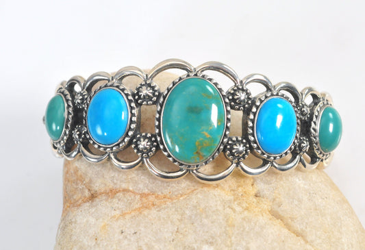 Carolyn Pollack Relios Sterling Silver Turquoise Cuff Bracelet