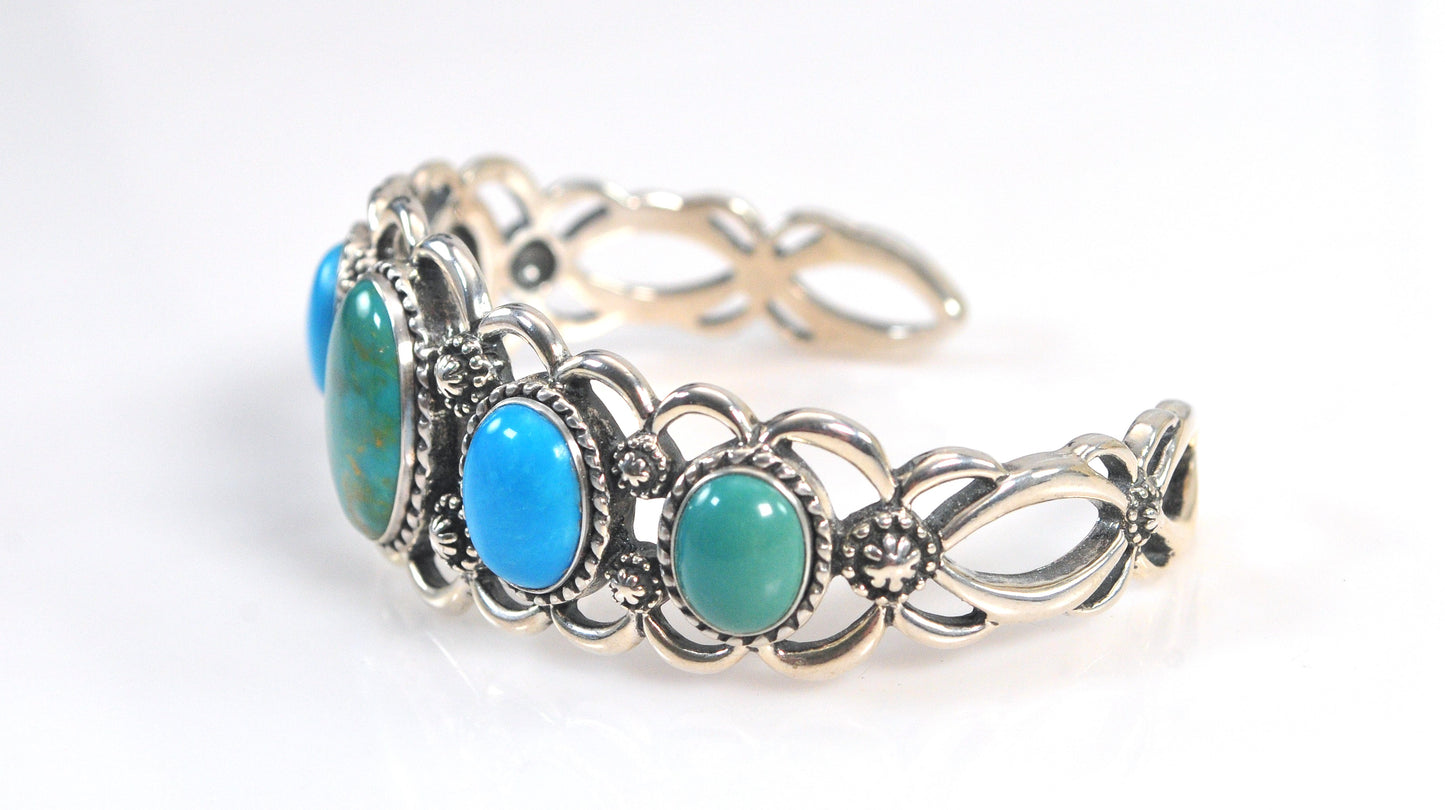 Carolyn Pollack Relios Sterling Silver Turquoise Cuff Bracelet