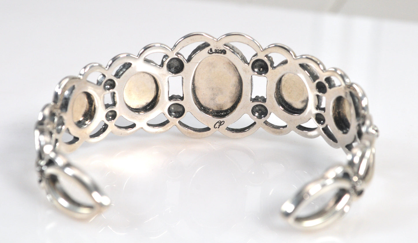 Carolyn Pollack Relios Sterling Silver Turquoise Cuff Bracelet