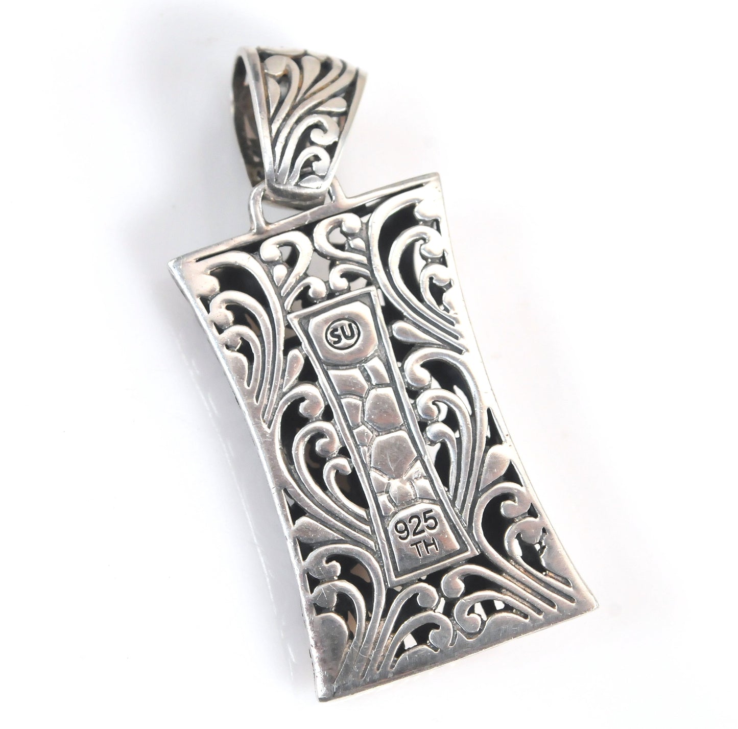Ornate Sterling Silver Bali Filagree Pendant