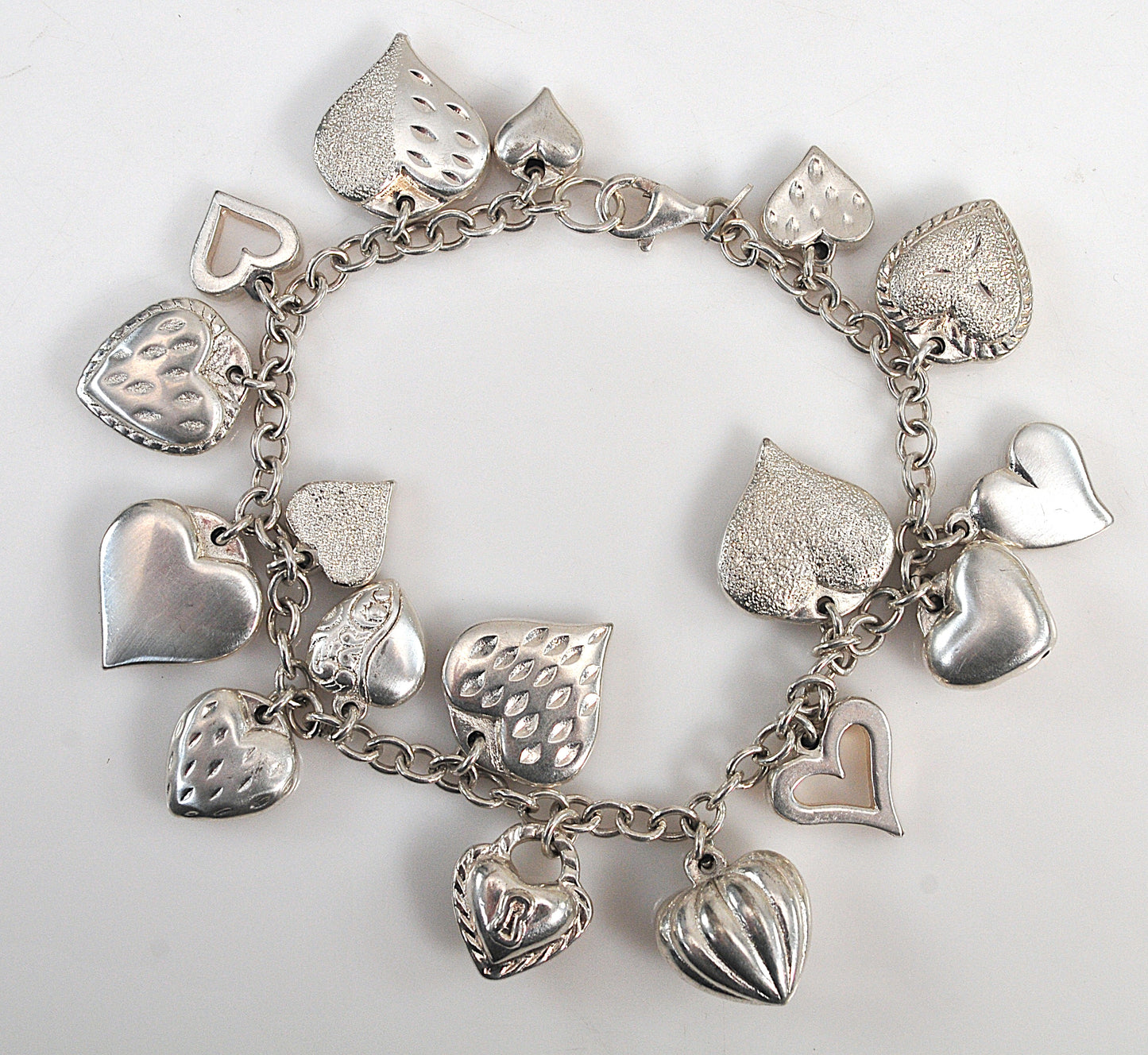 Signed Sterling Silver “My Strawberry’s Heart” Charm Bracelet