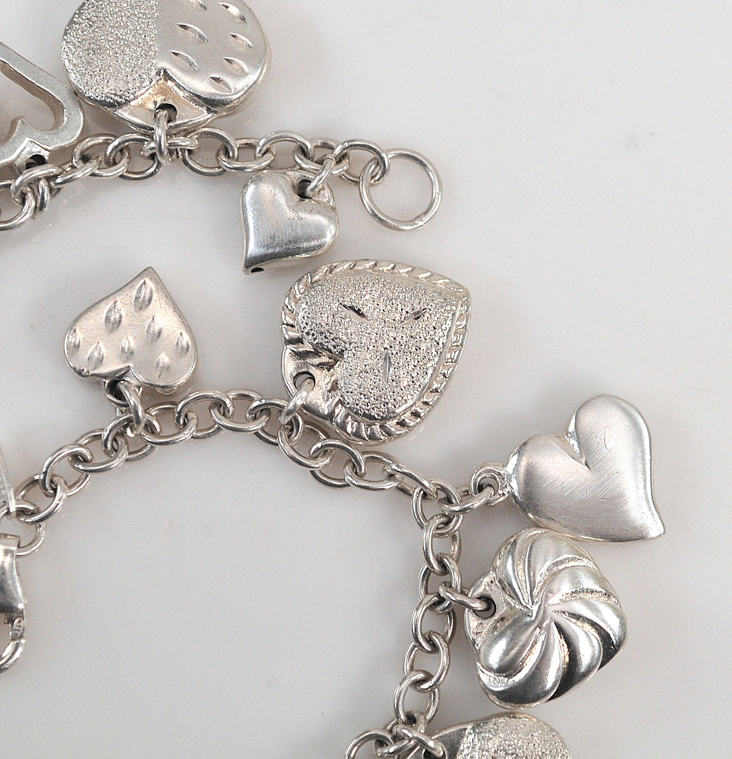 Signed Sterling Silver “My Strawberry’s Heart” Charm Bracelet