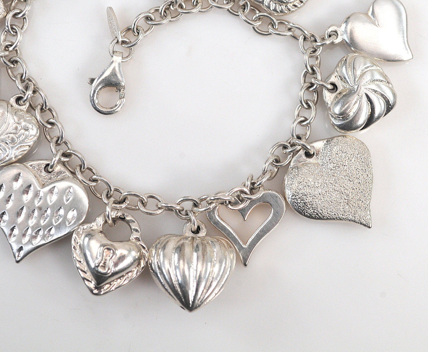 Signed Sterling Silver “My Strawberry’s Heart” Charm Bracelet