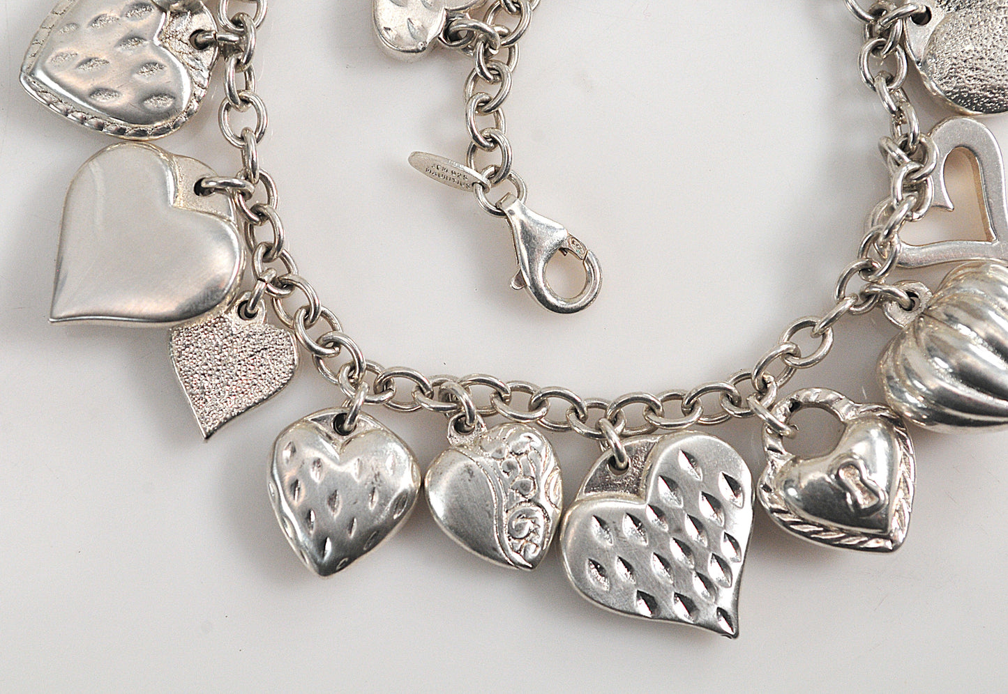 Signed Sterling Silver “My Strawberry’s Heart” Charm Bracelet