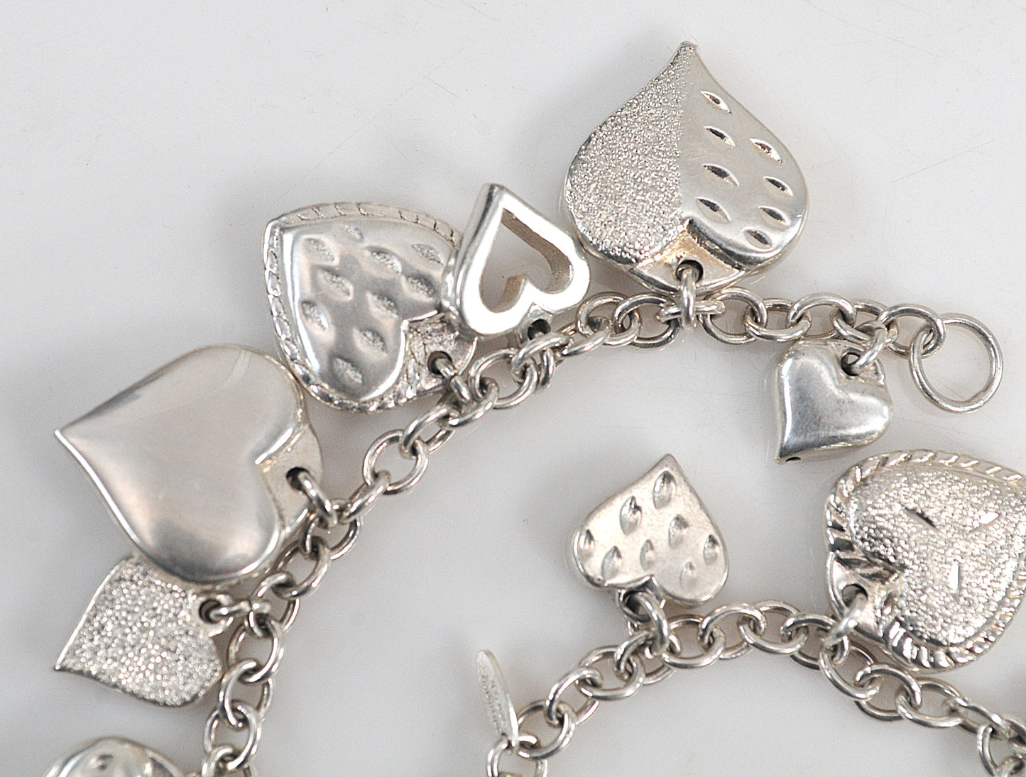 Signed Sterling Silver “My Strawberry’s Heart” Charm Bracelet