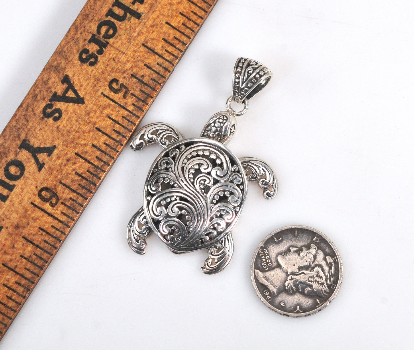 Sterling Silver Sea Turtle Pendant