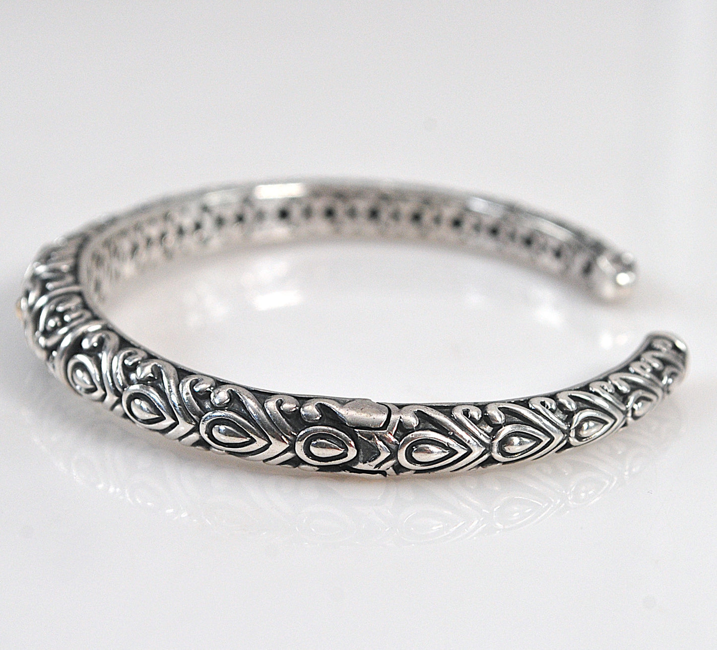 John Hardy Sterling Silver Gold Accent Cuff Bracelet
