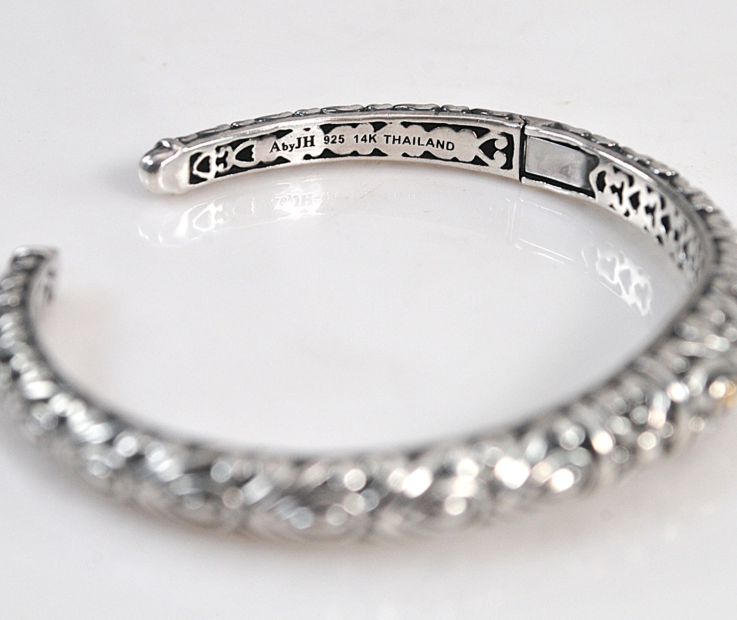 John Hardy Sterling Silver Gold Accent Cuff Bracelet