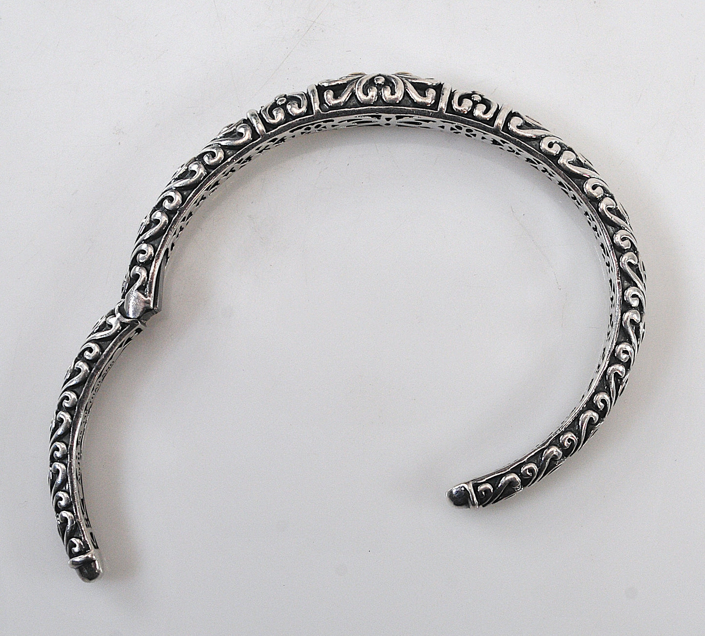 John Hardy Sterling Silver Gold Accent Cuff Bracelet