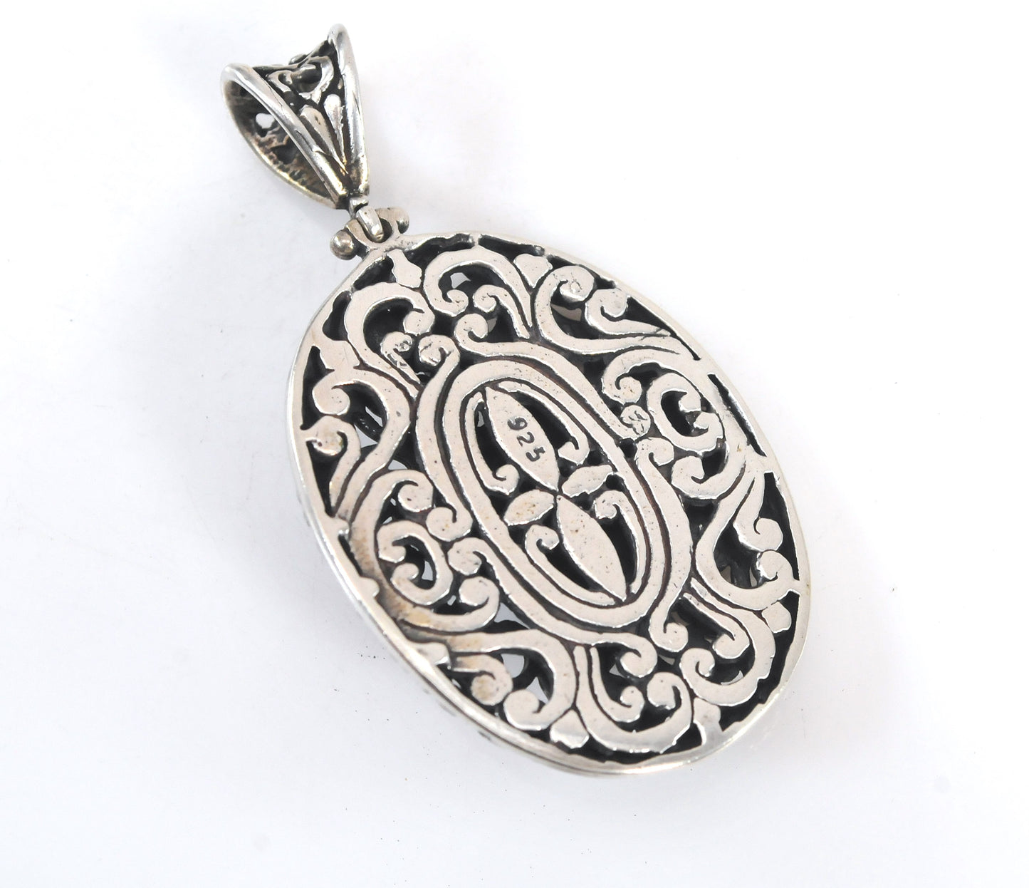 Large Sterling Silver Balinese Filagree Pendant