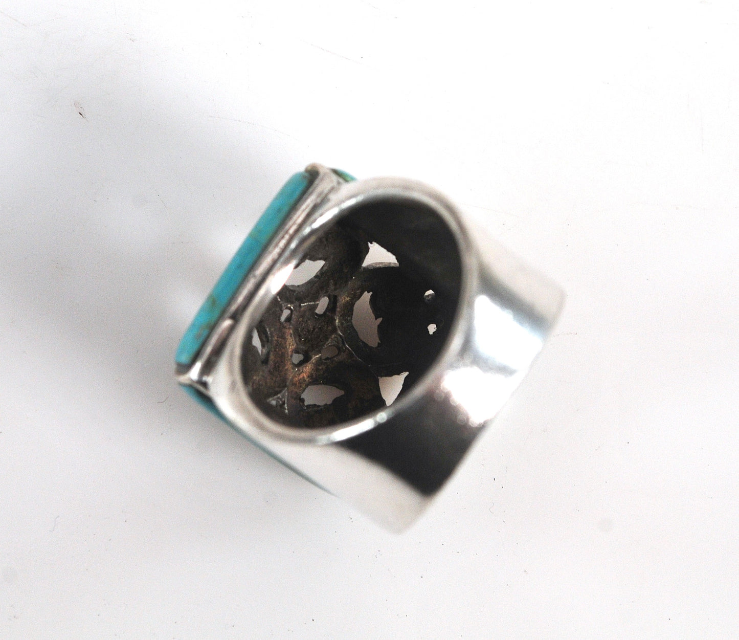 Heavy Sterling Silver Turquoise Ring
