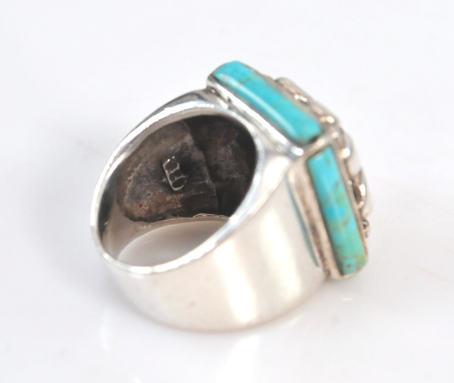 Heavy Sterling Silver Turquoise Ring