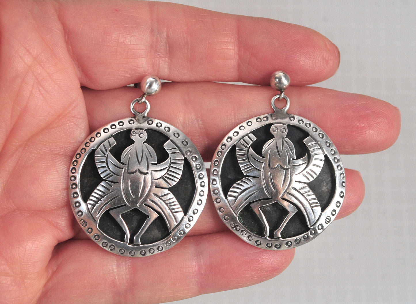 Statement Sterling Silver 925 Mexico Earrings