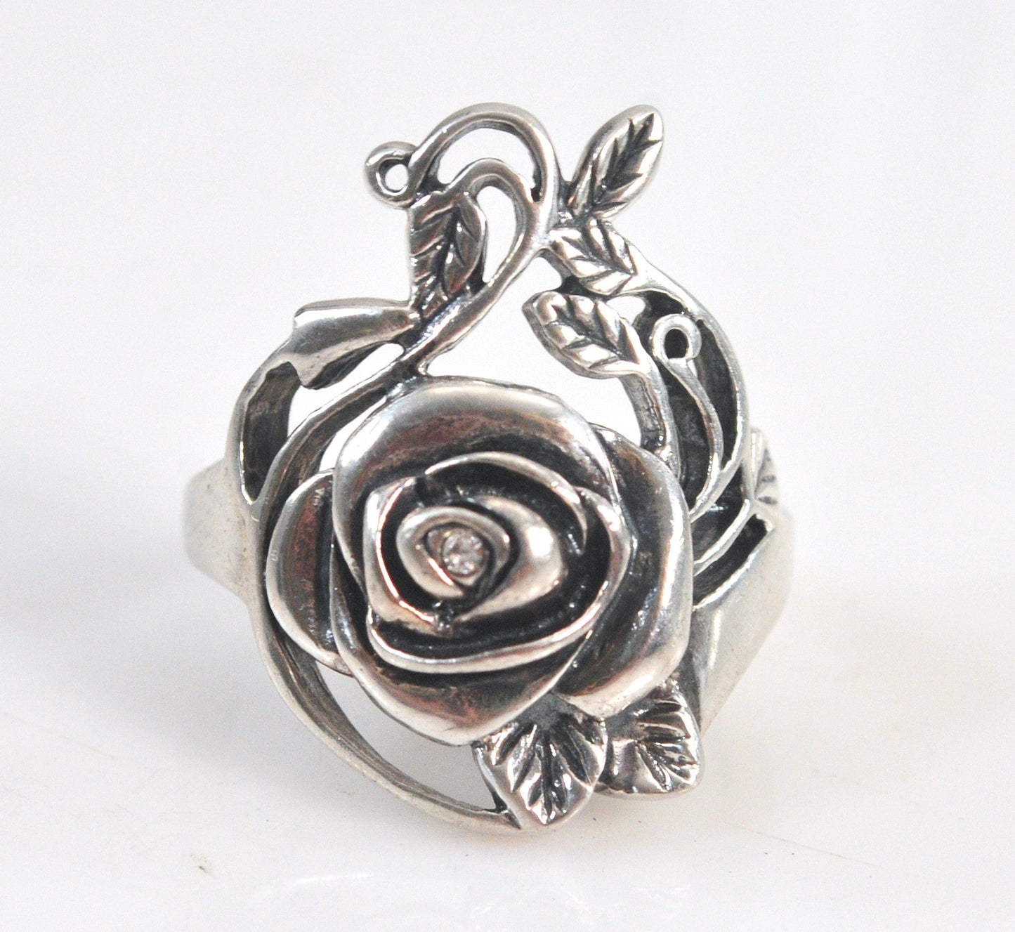Vintage Avon Sterling Silver Rose Ring