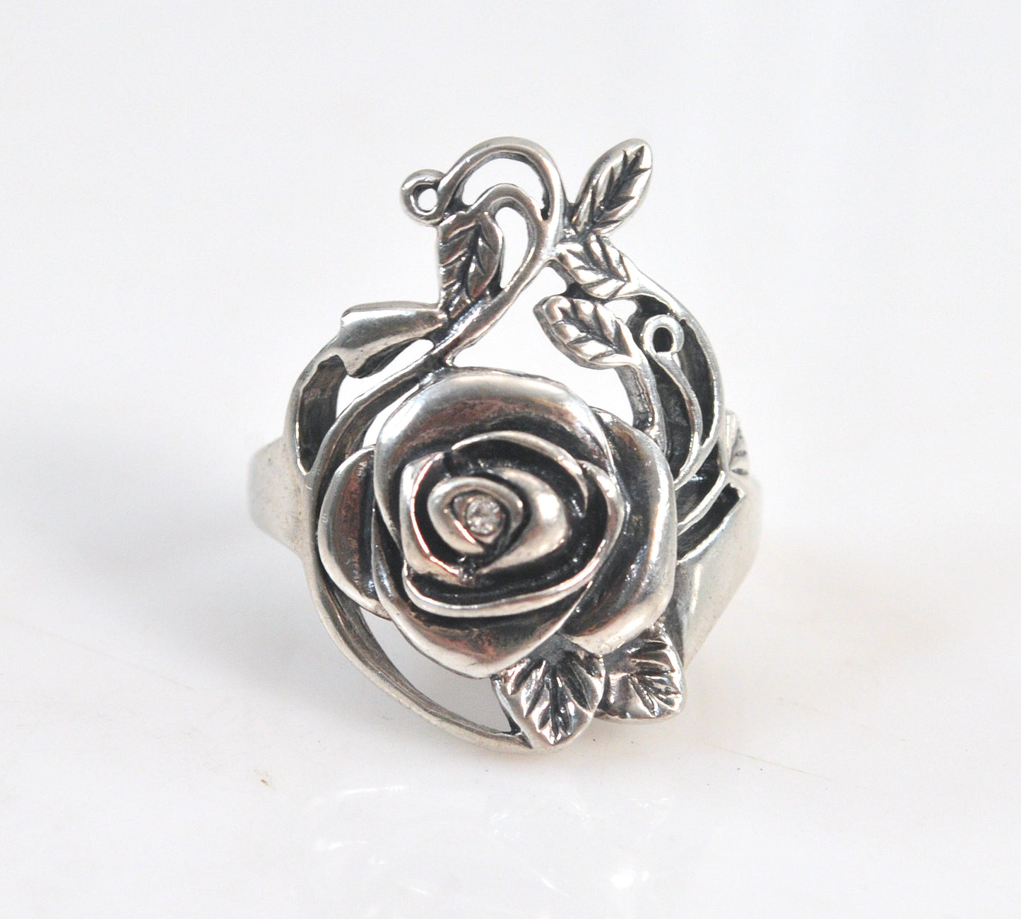 Vintage Avon Sterling Silver Rose Ring