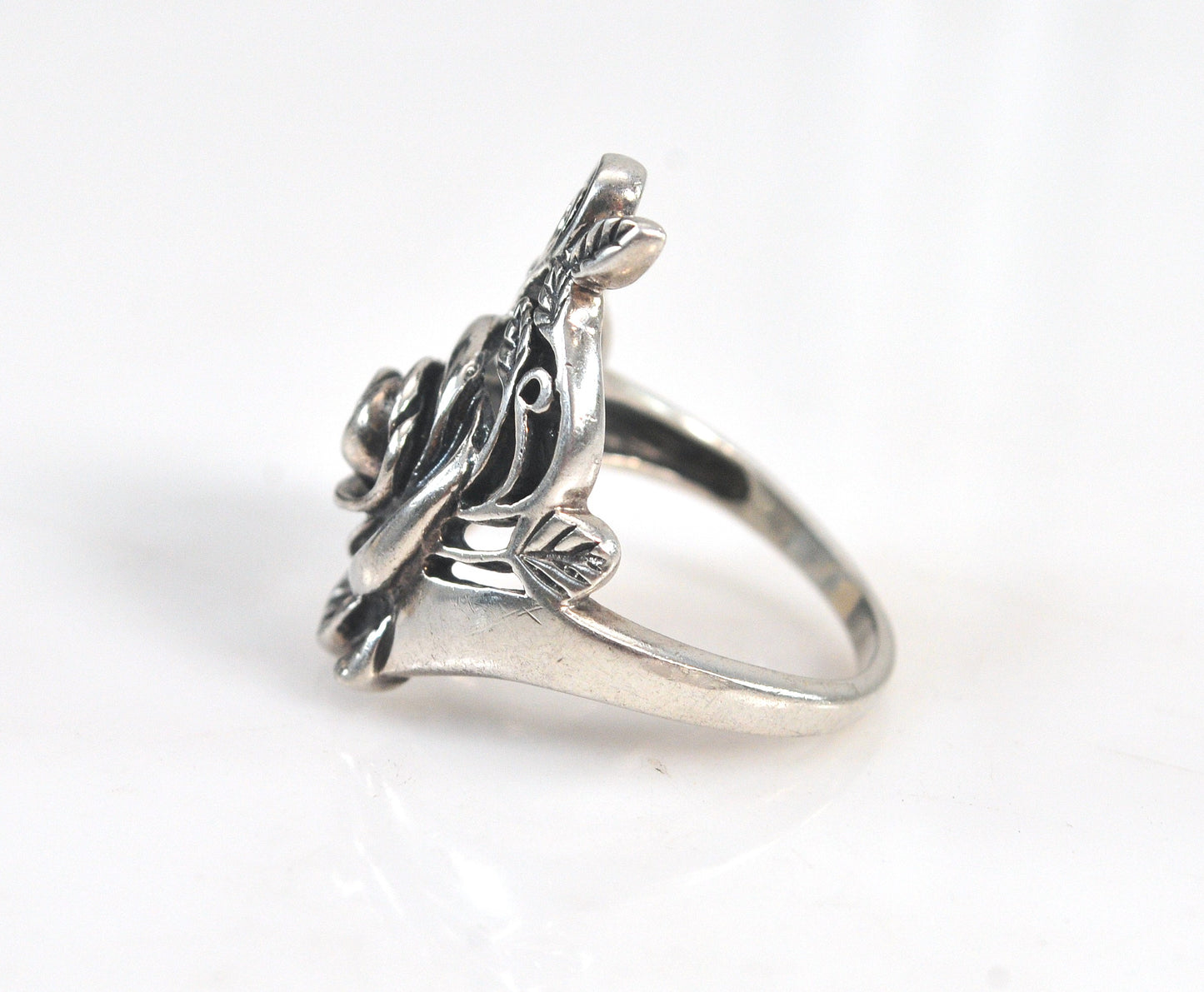 Vintage Avon Sterling Silver Rose Ring