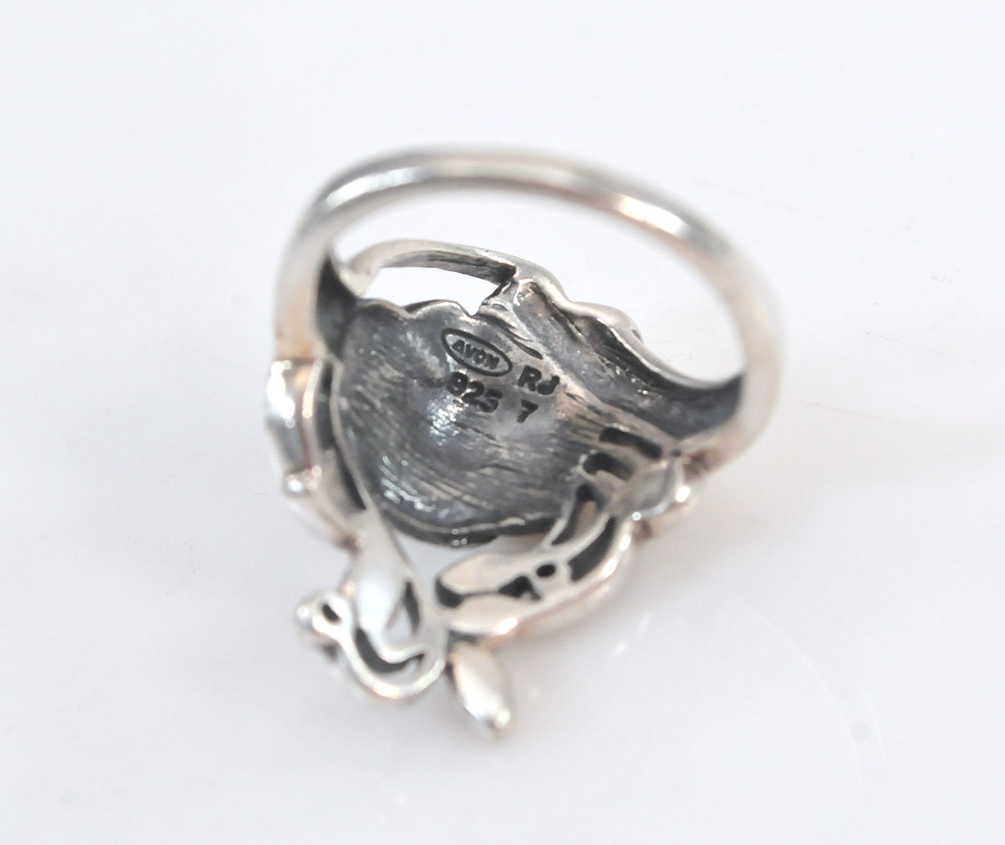 Vintage Avon Sterling Silver Rose Ring