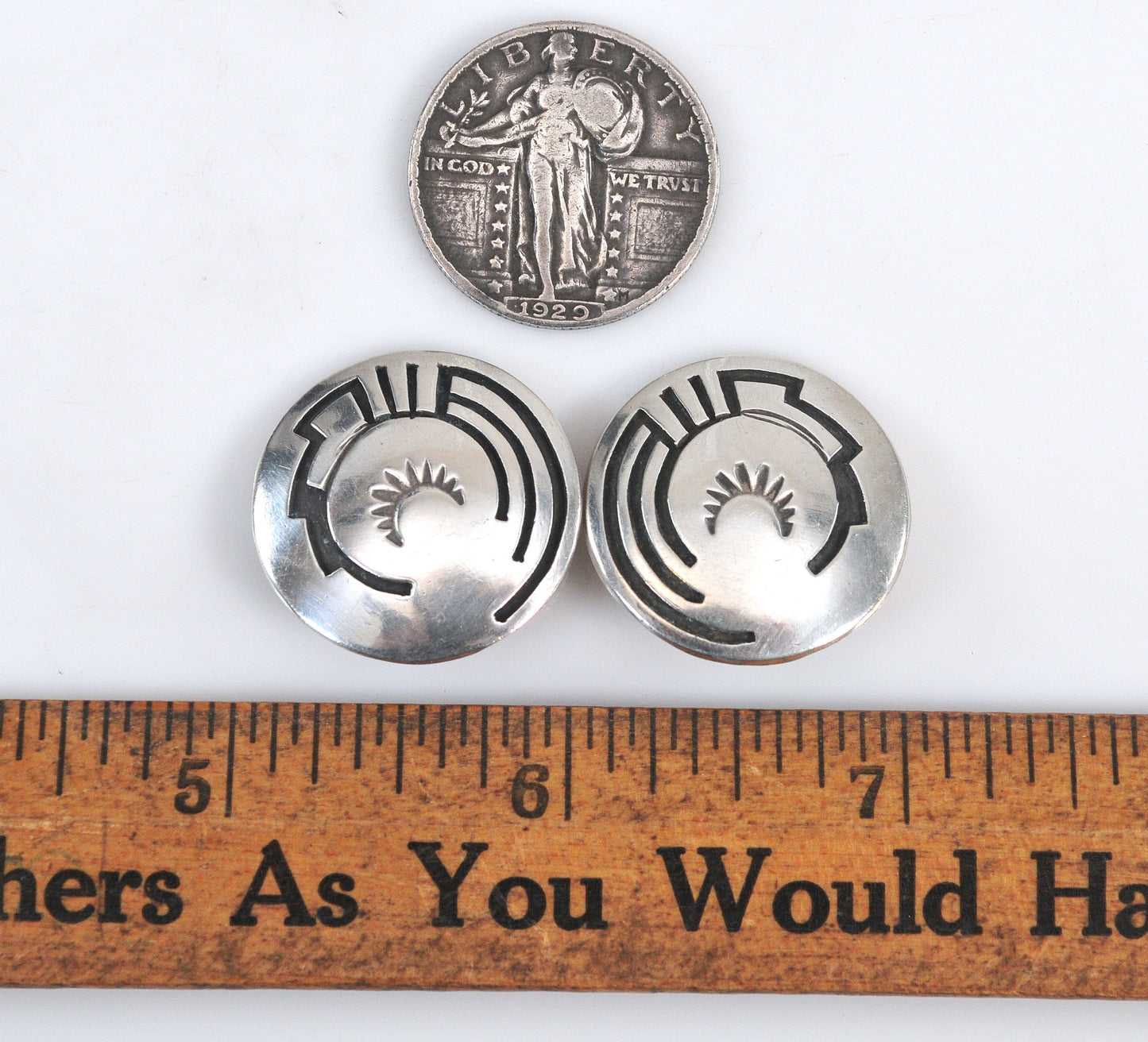 Southwestern Sterling Silver Clip On Earrings