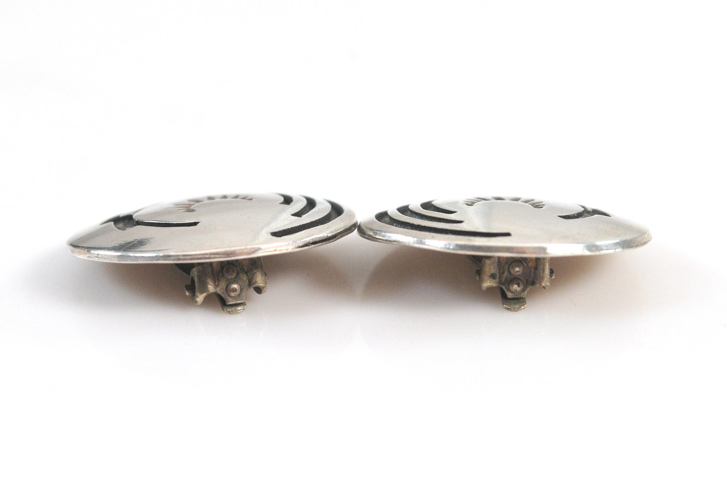 Southwestern Sterling Silver Clip On Earrings
