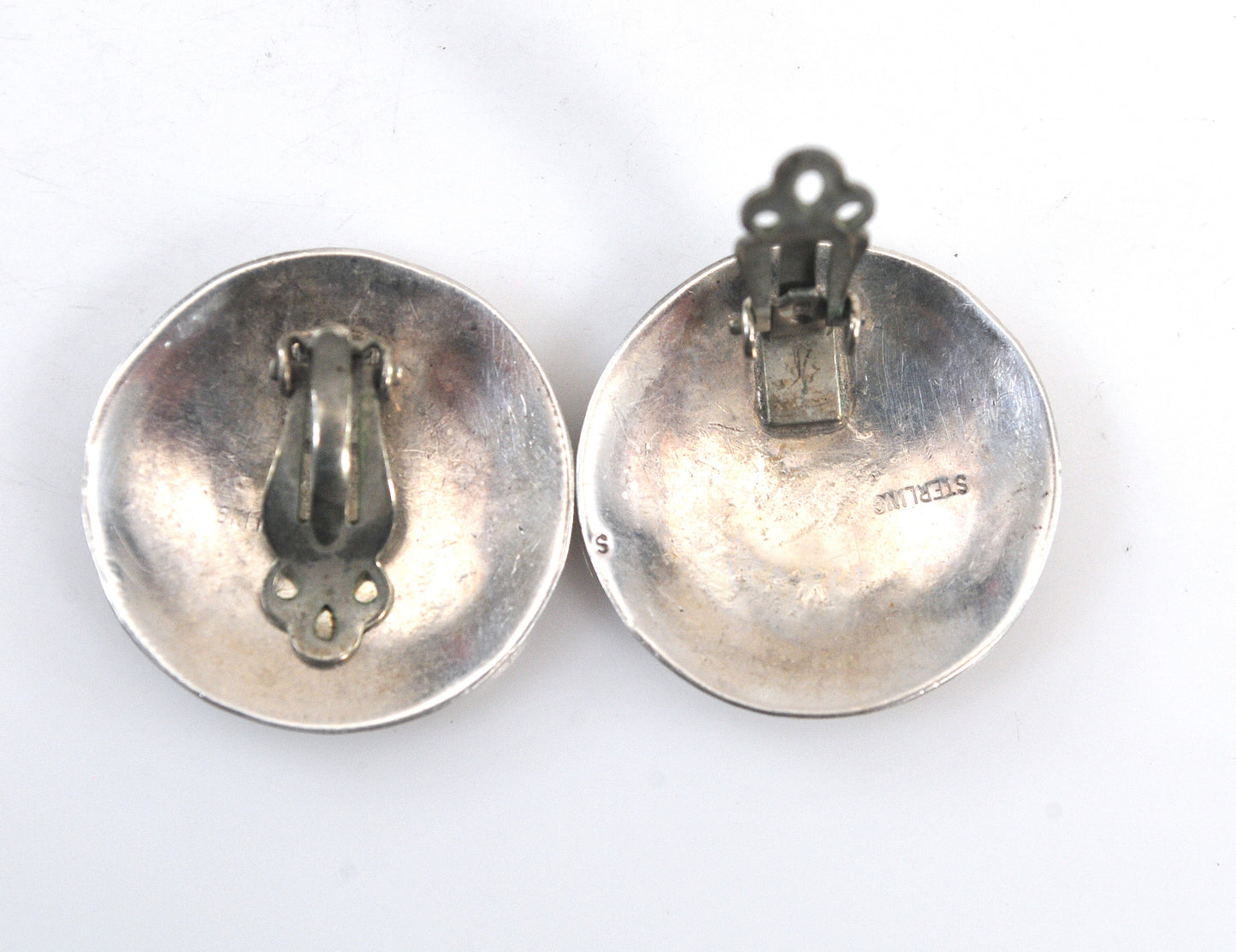 Southwestern Sterling Silver Clip On Earrings