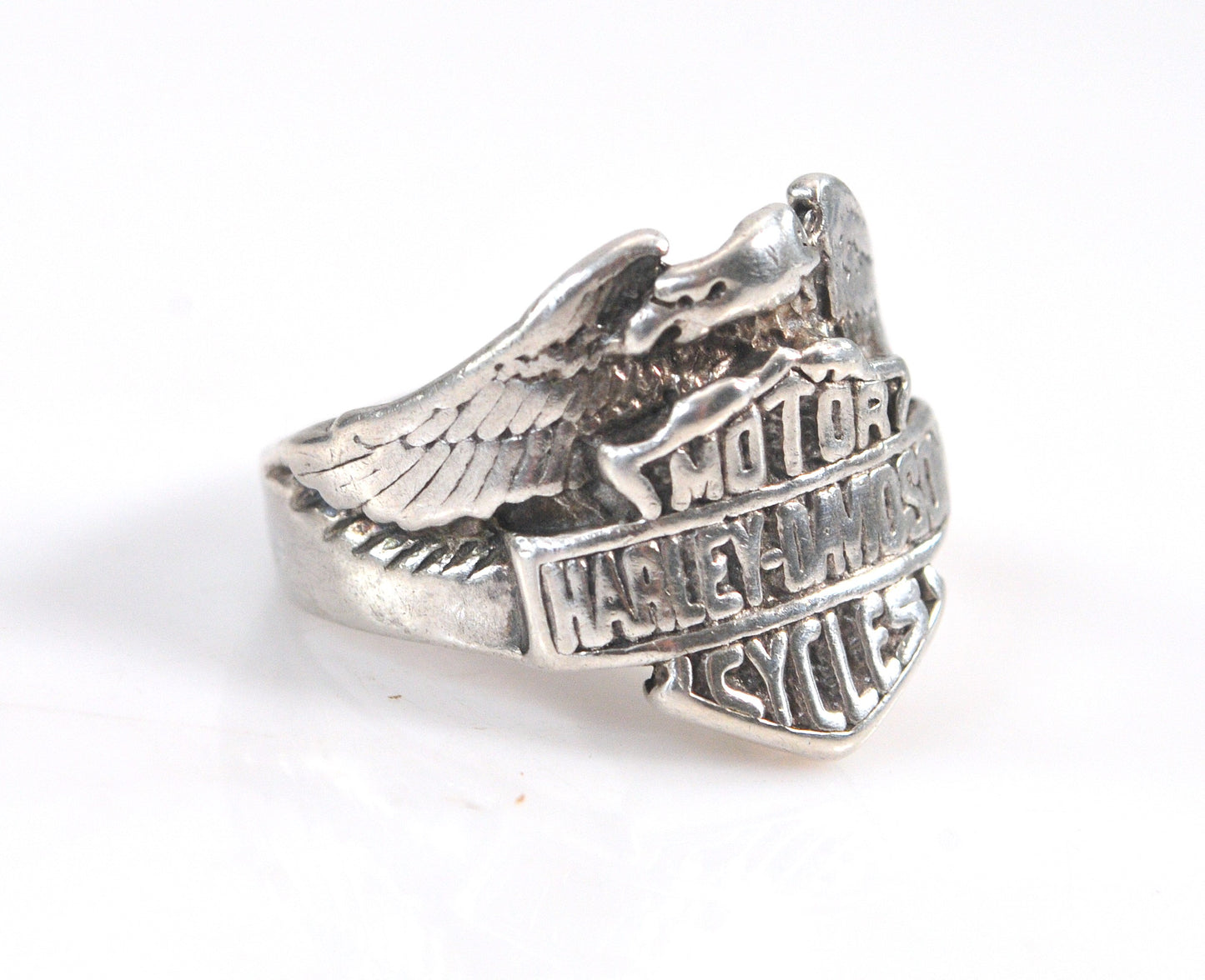 Vintage Sterling Silver Harley Davidson Eagle Ring
