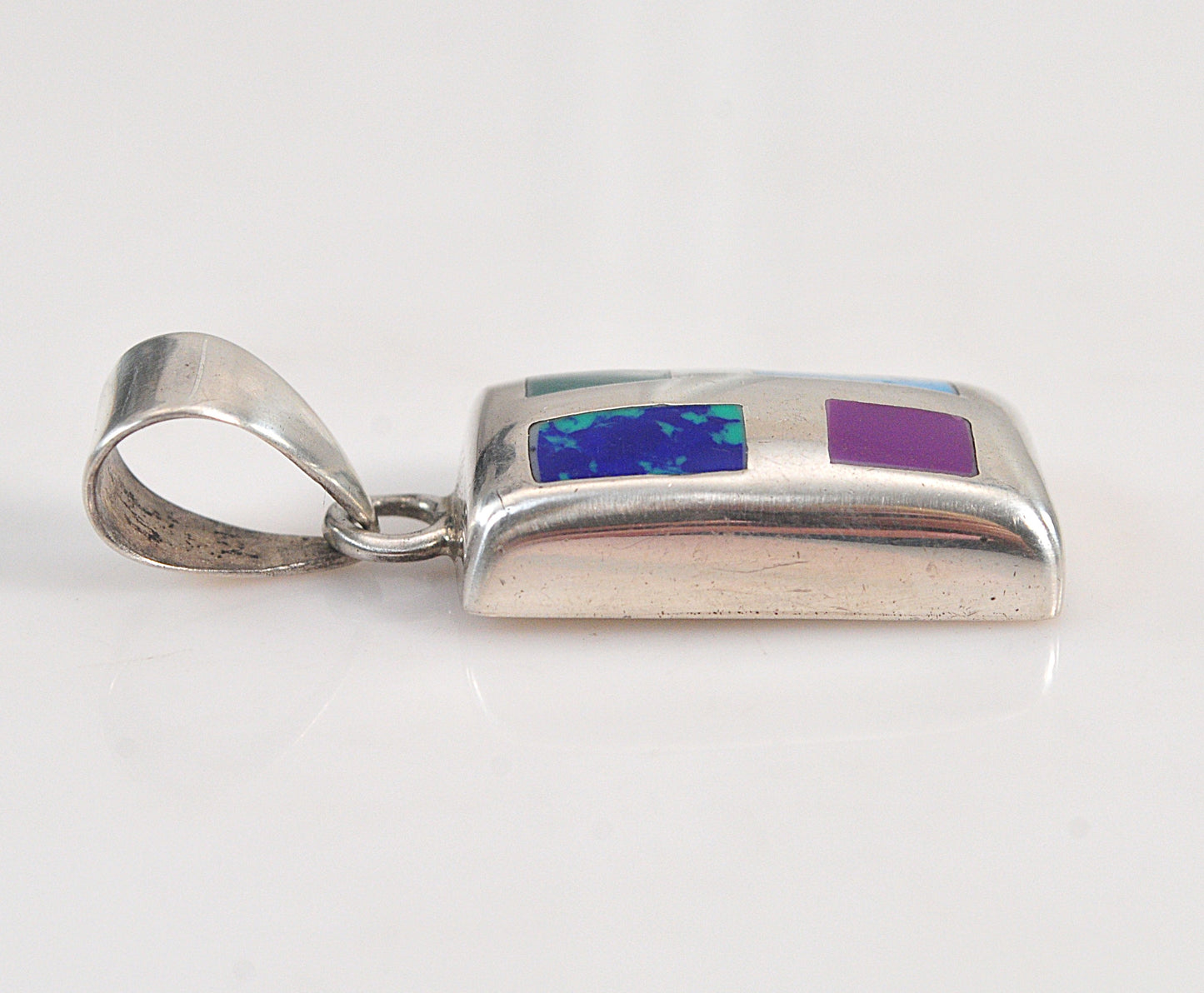 Silpada Sterling Silver Rectangle Multi-Stone Inlay Pendant