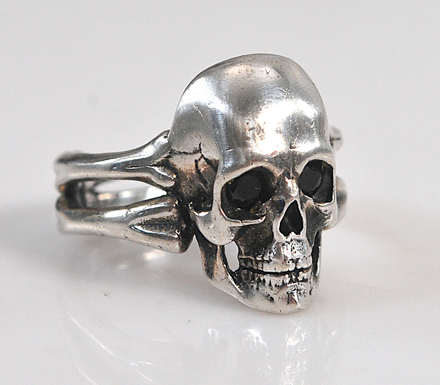 Sterling Silver Bone Skull Ring